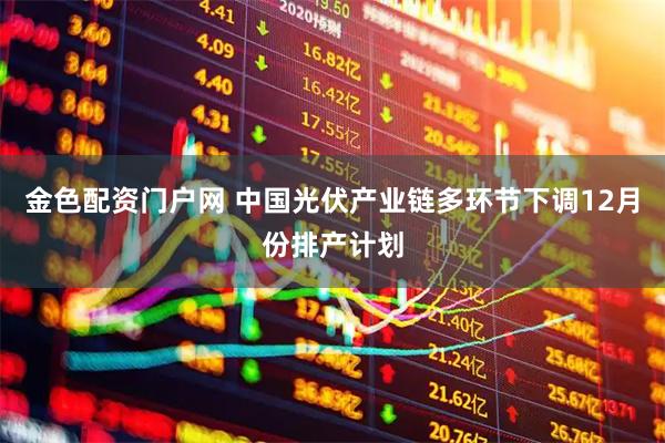 金色配资门户网 中国光伏产业链多环节下调12月份排产计划